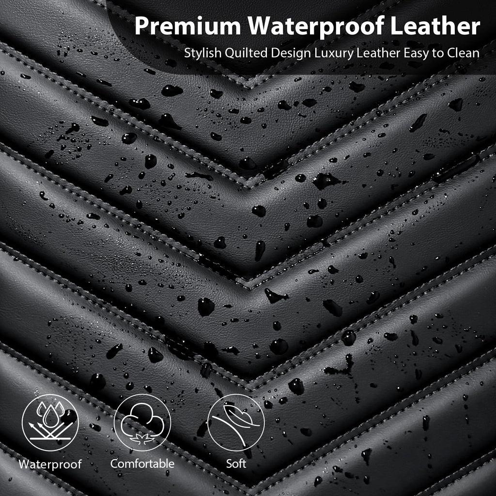 3D Foam Faux Leather Seat Covers Full Set B645