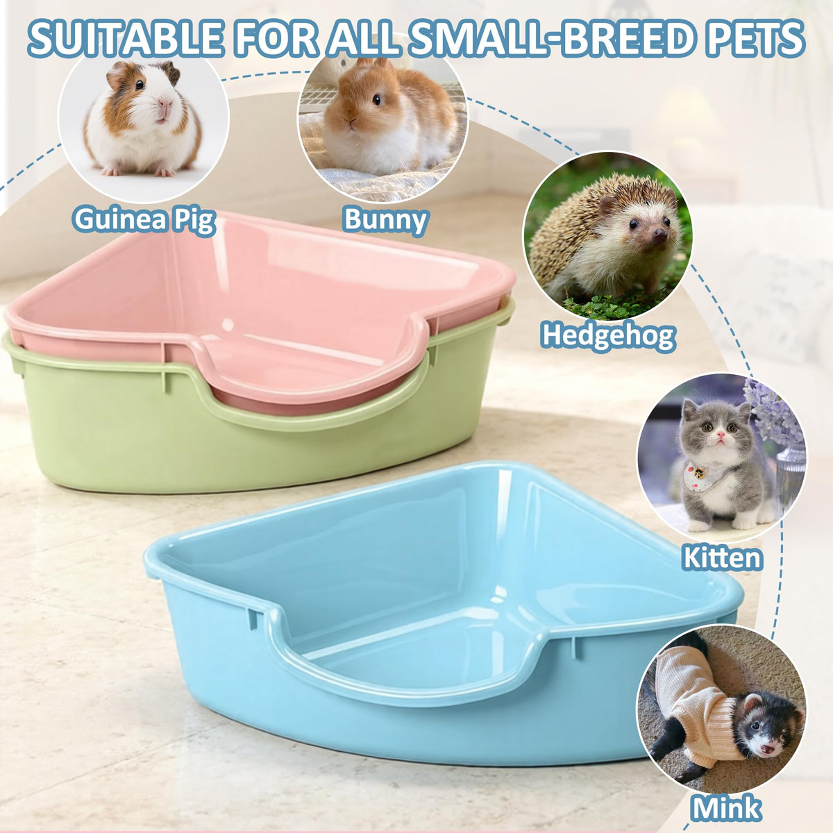Corner Litter Box, Low Entry Kitten Litter Box K544176