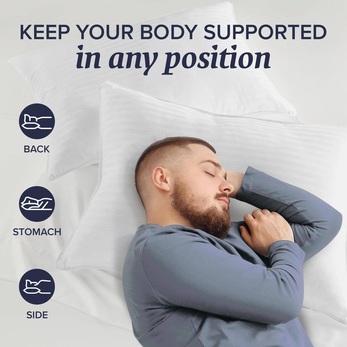 King Size Down Alternative Pillows and Mattress Protector L808