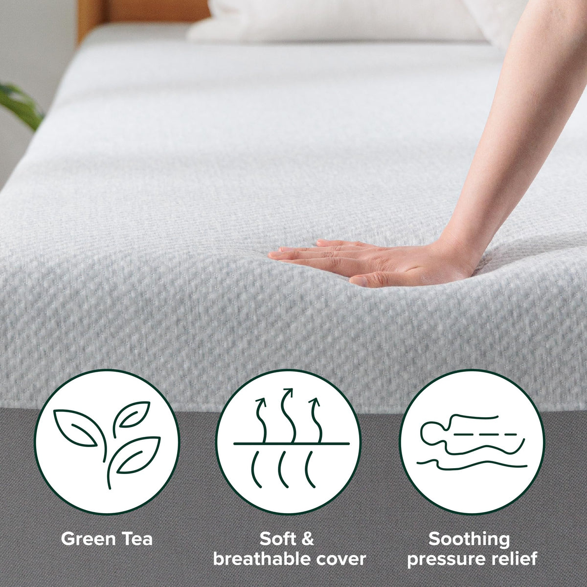 8 Inch Memory Foam Mattress, Twin, Medium Firm J270