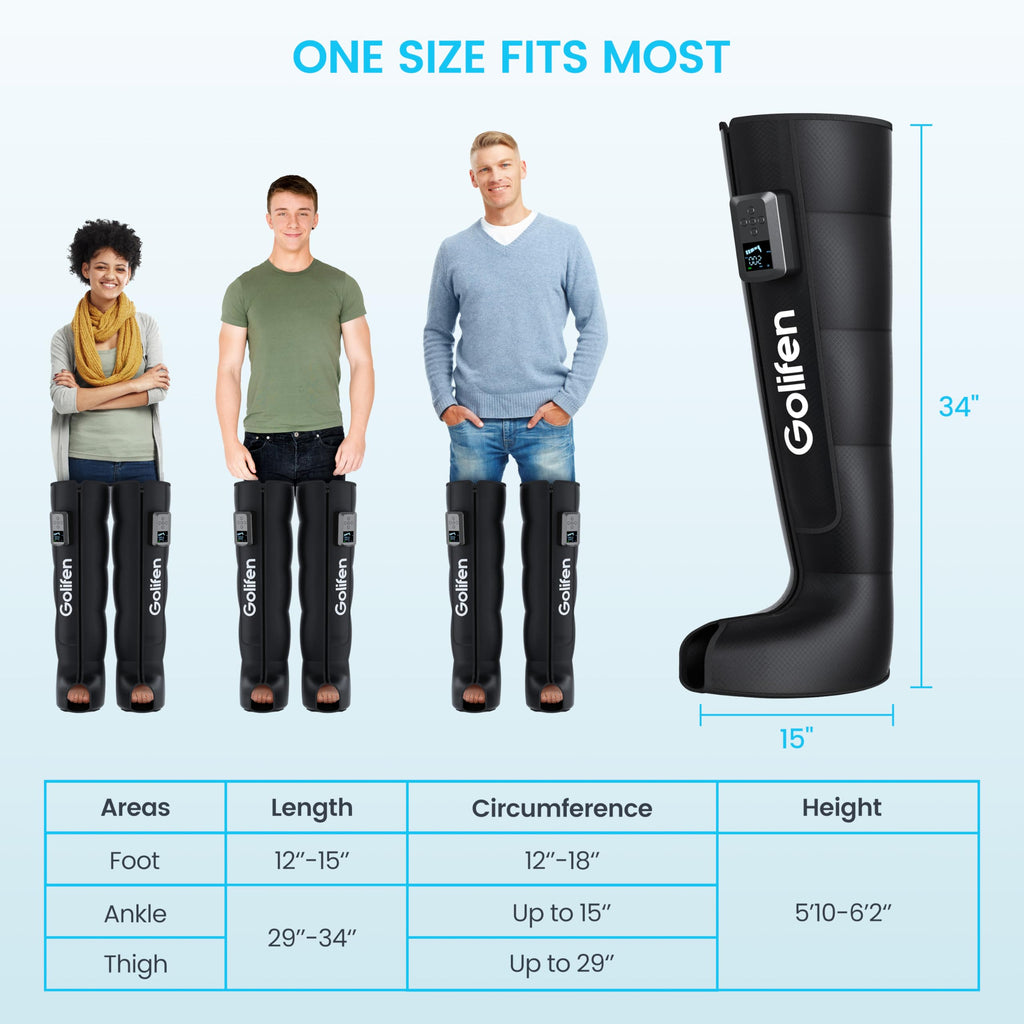 Cordless Leg Compression Massager with 5 Air Chambers B2415