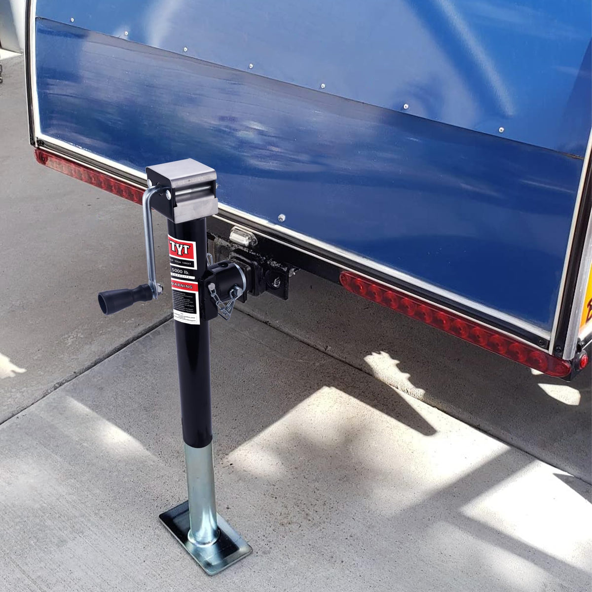 5000lbs Weld On Swivel Trailer Jack, 15" Vertical Travel D25110