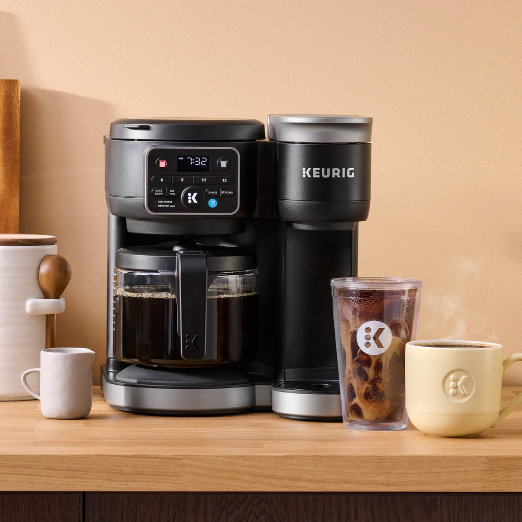 Black Single Serve K-Cup Pod & Carafe Coffee Maker I322