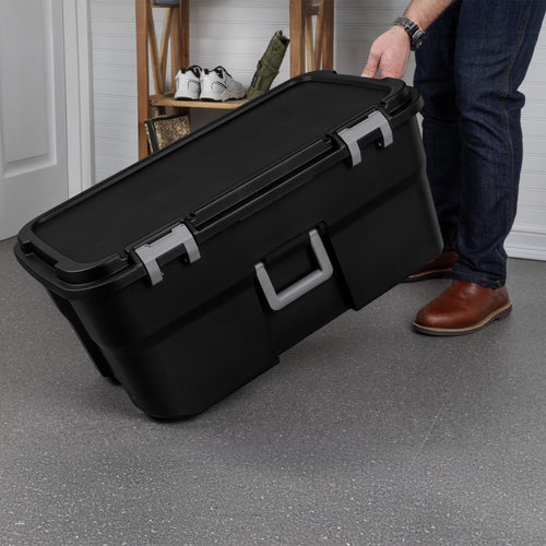 22 Gallon Black Wheeled Storage Trunk I43635