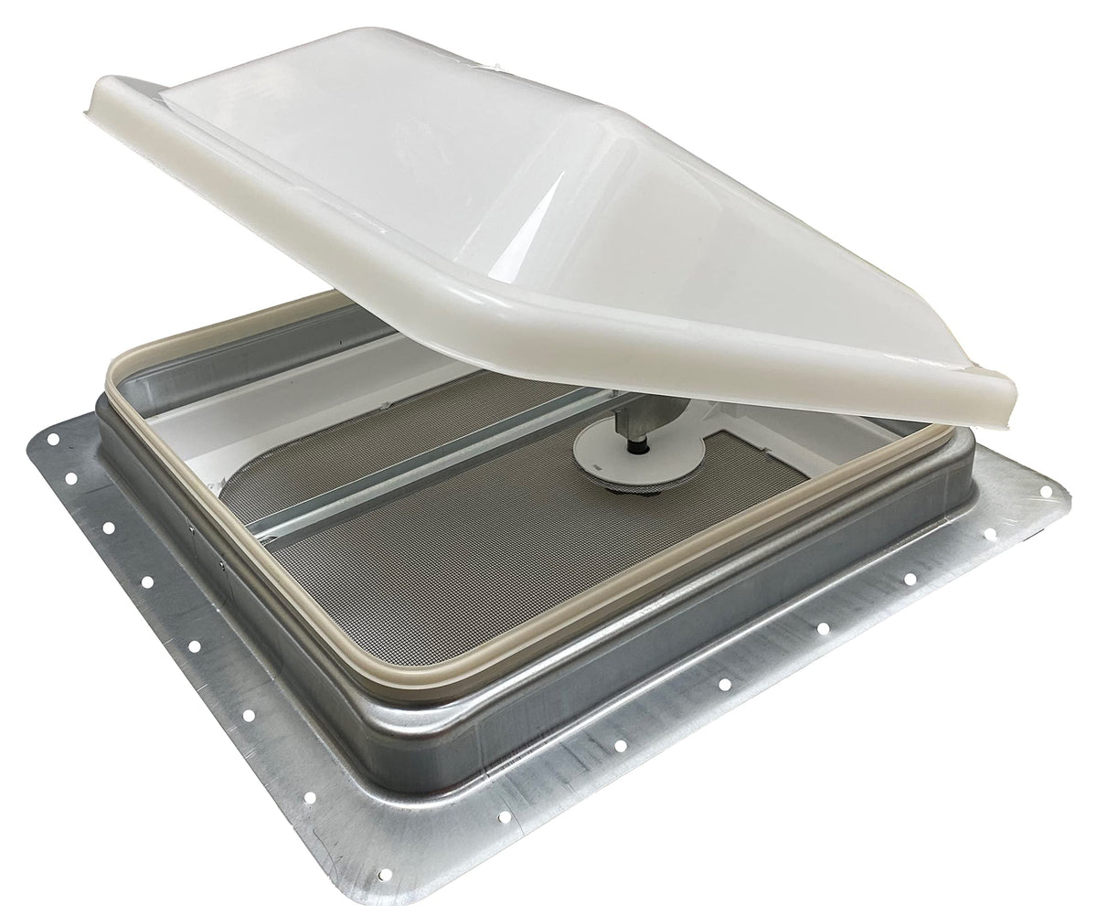 Non Powered RV Roof Vent White Lid W937373