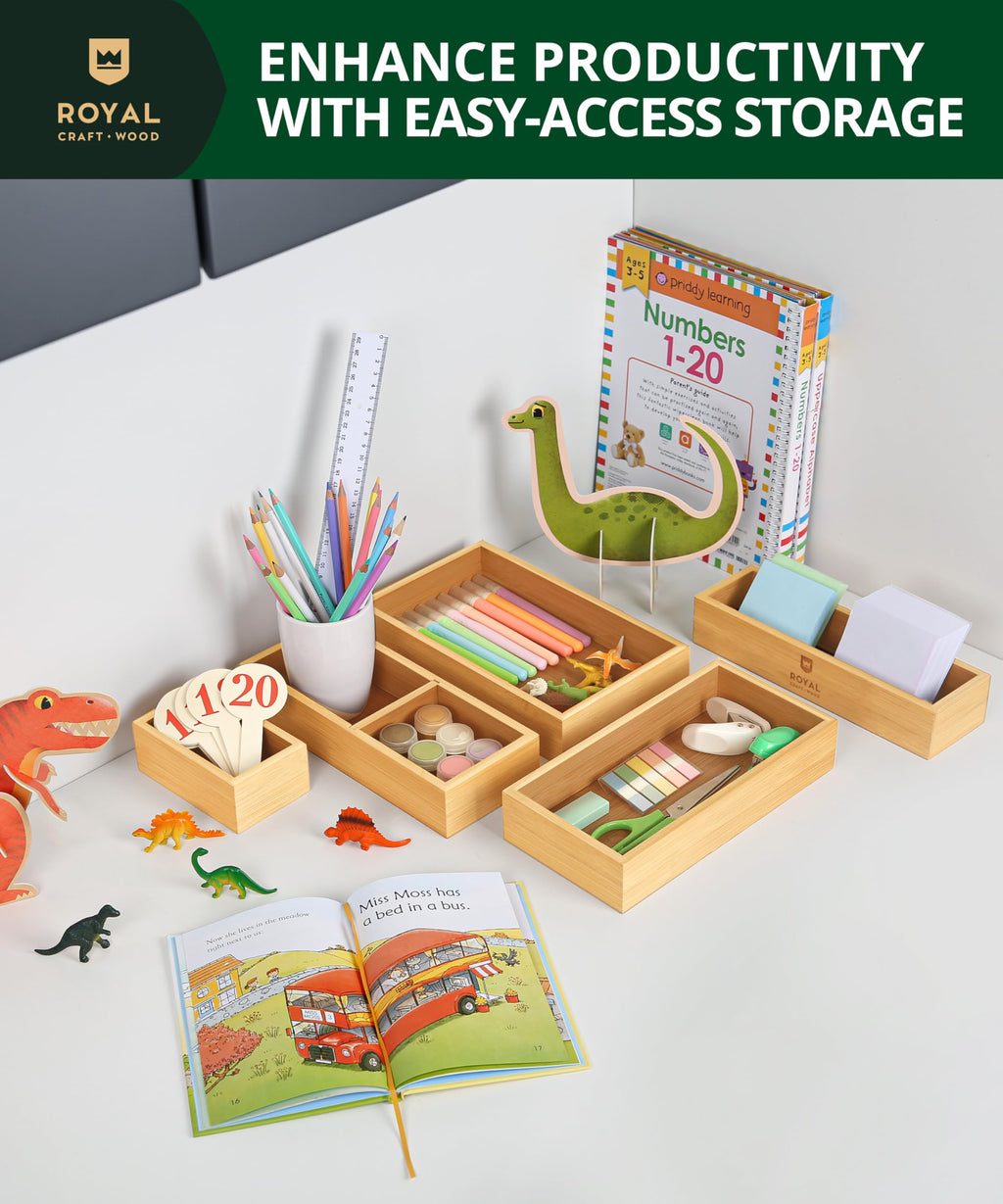5-Piece Bamboo Drawer Organizer Set N8990
