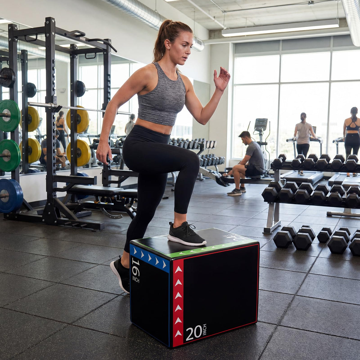 3 in 1 Plyometric Jump Box 16/20/24 Inch Soft Foam W24922