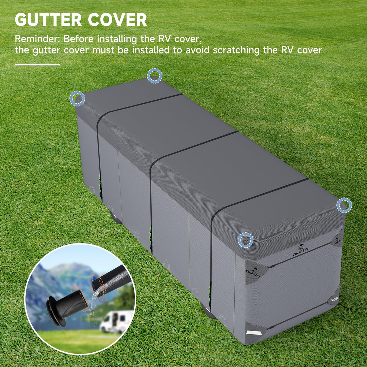 Class A RV Cover 7 Layers 34'-37' Windproof Waterproof J21330