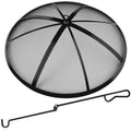 30 Inch Round Fire Pit Screen with Handle & Poker H317