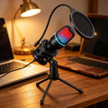 USB Condenser Gaming Mic with Shock Mount D381