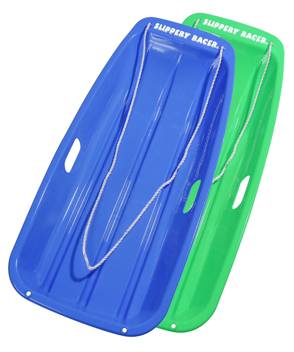 Kids Plastic Snow Sled with Pull Rope and Handles C4874