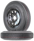 2-Pack Trailer Tire Rim Assembly 5.30-12 5 Lug Black Y2025