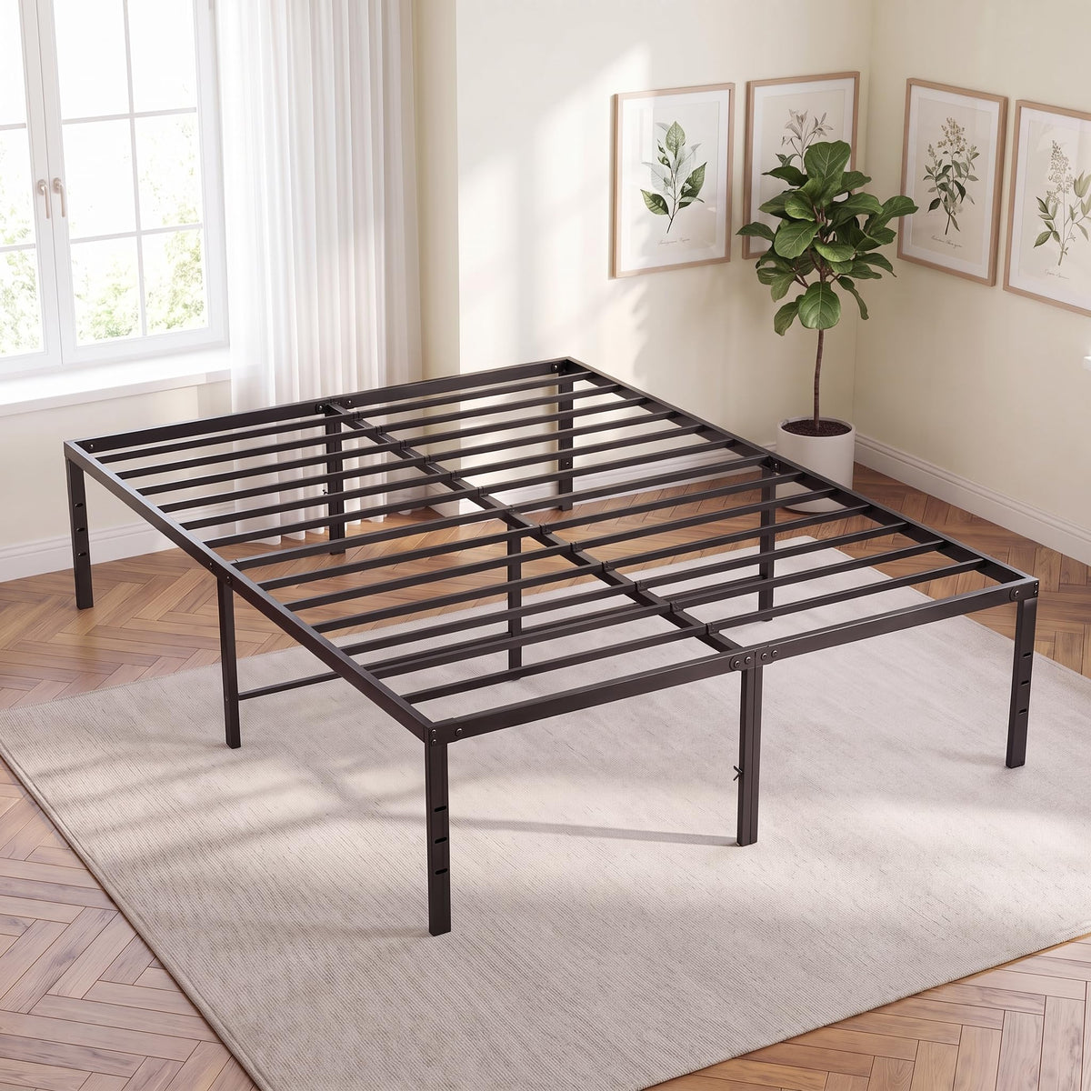 18" Heavy Duty Metal Queen Bed Frame D673999