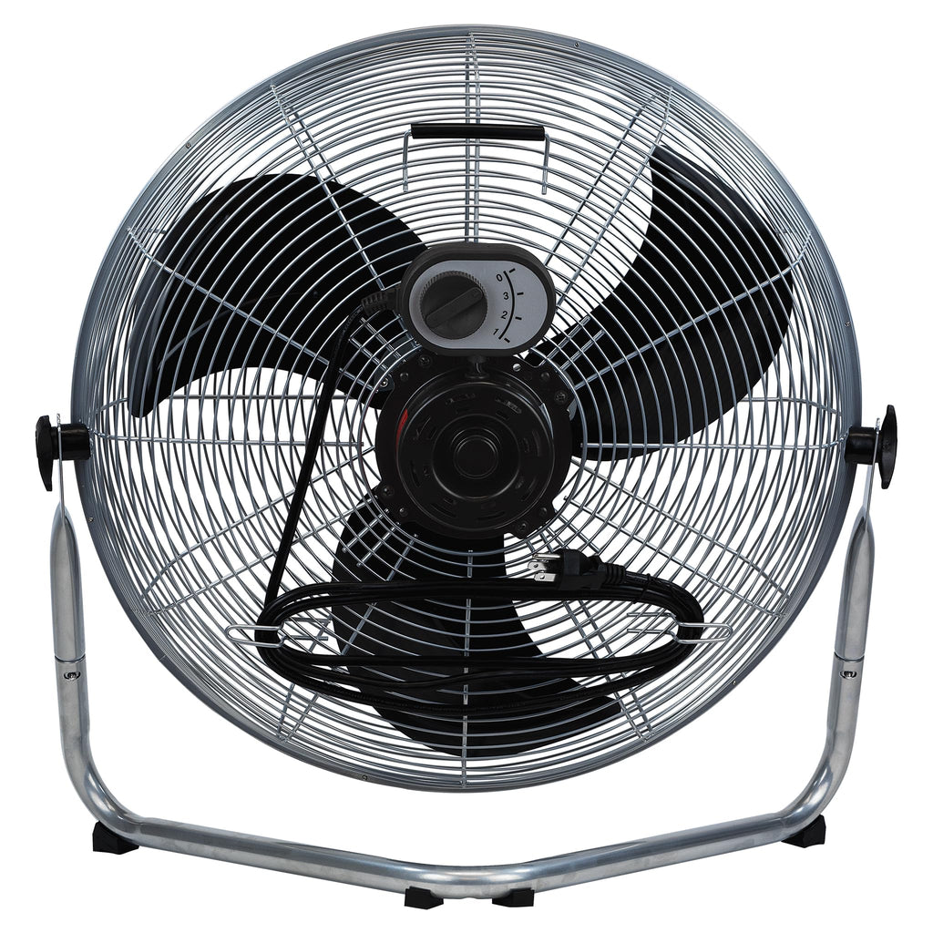 Blue 20 Inch High Velocity 4600 CFM 3 Speed Floor Fan E2562