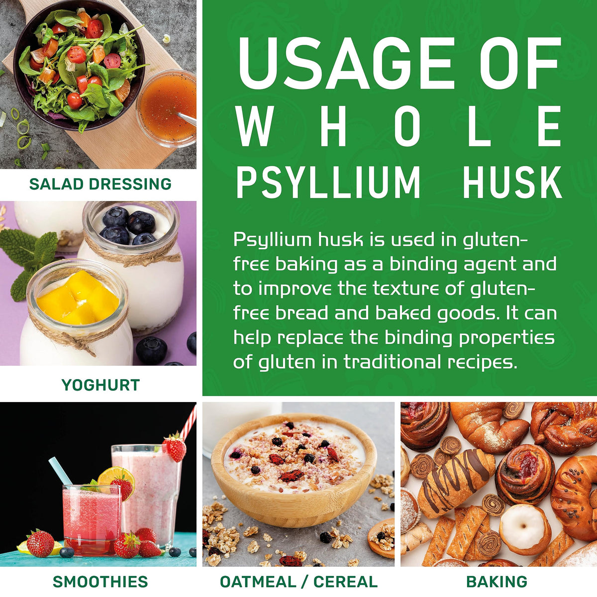 Whole Psyllium Husk 28 Ounce Unflavored Y856484