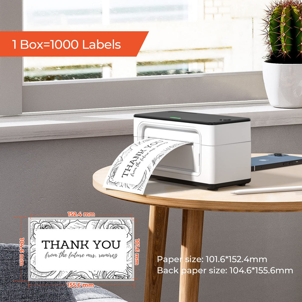 4x6 Inch Thermal Labels 1000 Labels W78224