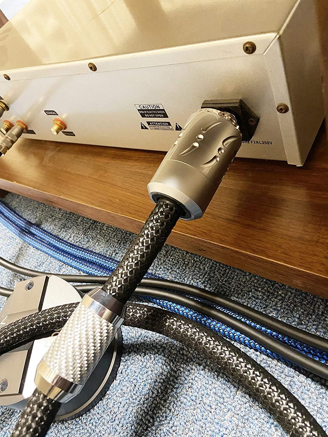 Audiophile Power Cable Copper AC Mains Cord with Rhodium Plated Connector I7461