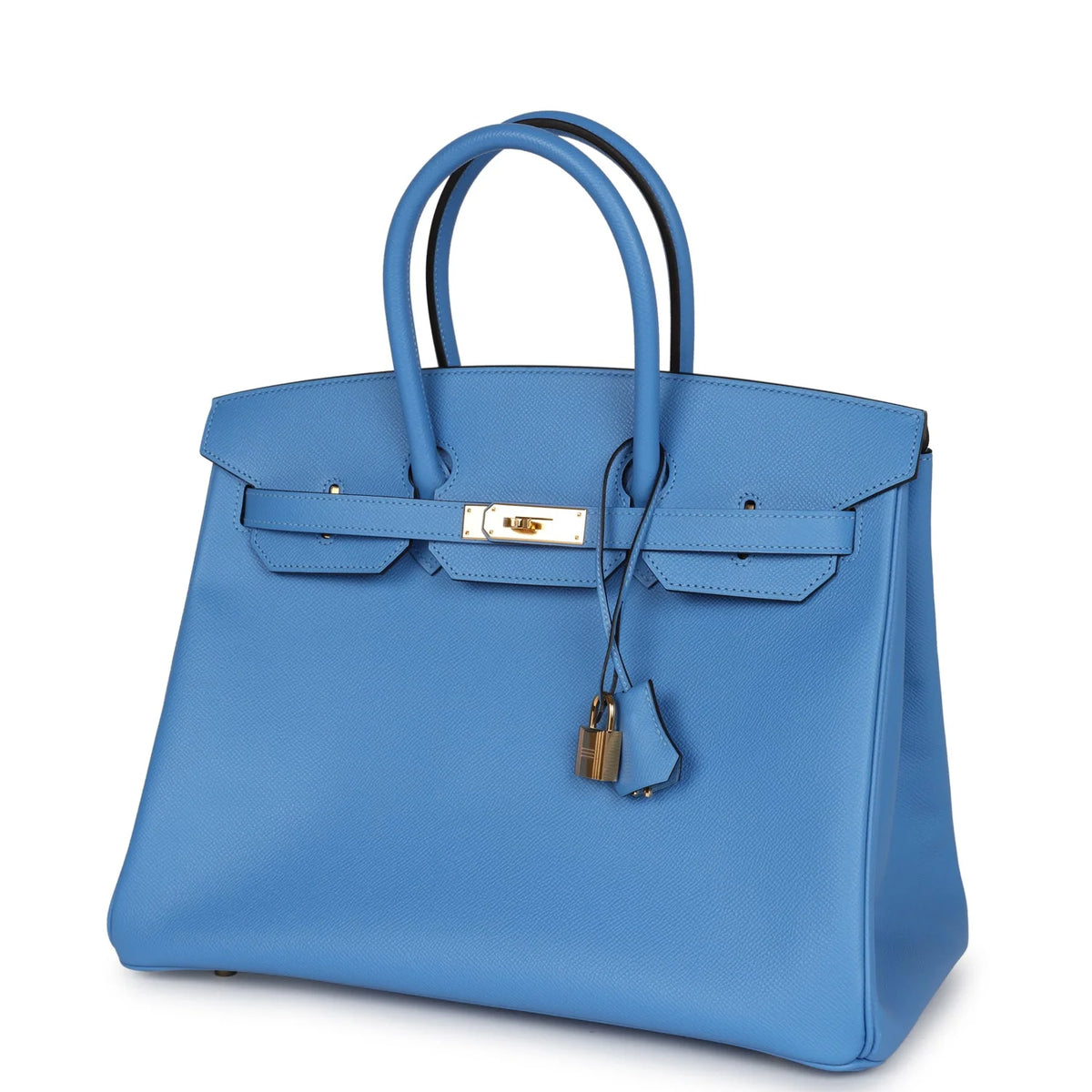 Birkin 35 Bleu Paradise Epsom Gold Hardware C469