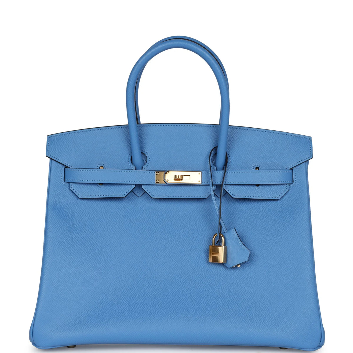 Birkin 35 Bleu Paradise Epsom Gold Hardware C469