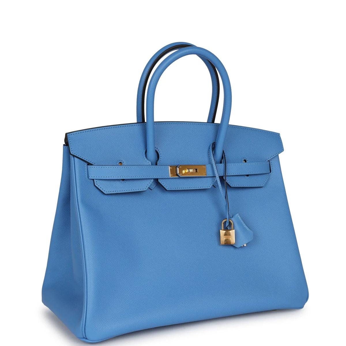 Birkin 35 Bleu Paradise Epsom Gold Hardware C469
